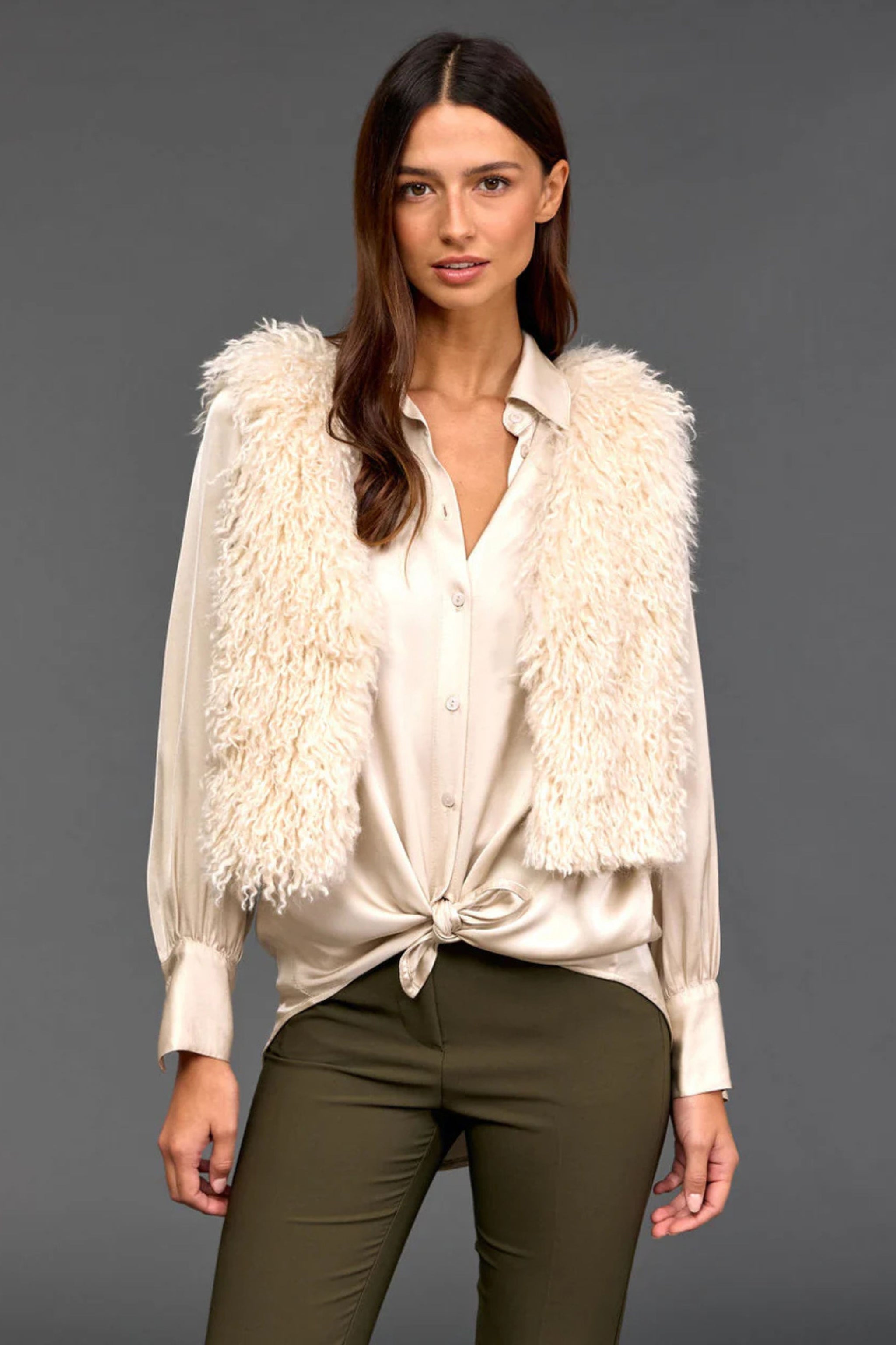 LAUREN VIDAL STOCKISTS Moka Faux Fur Vest - Creme – Smoke