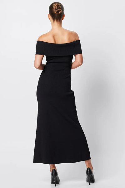 Monaco Off Shoulder Dress - Black