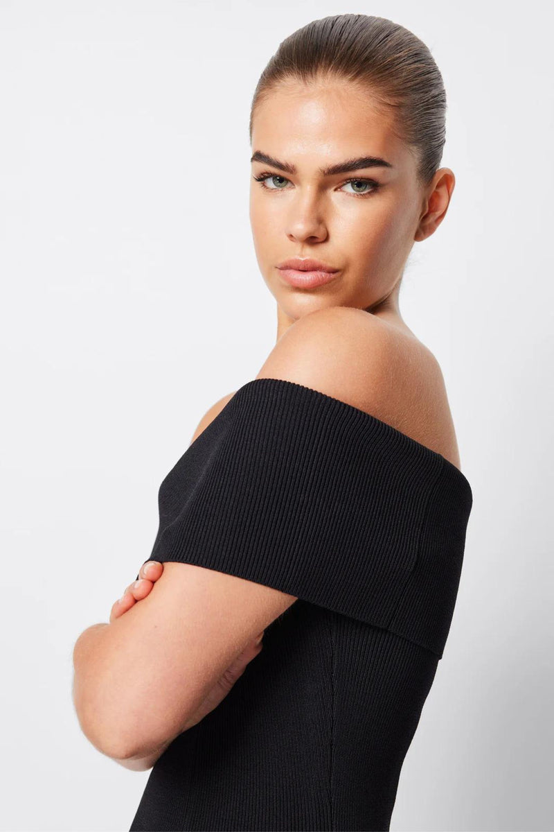 MOSSMAN STOCKISTS Monaco Off Shoulder Dress - Black – Smoke & Mirrors ...