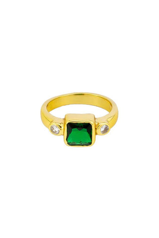 Monique Ring - Emerald Gold