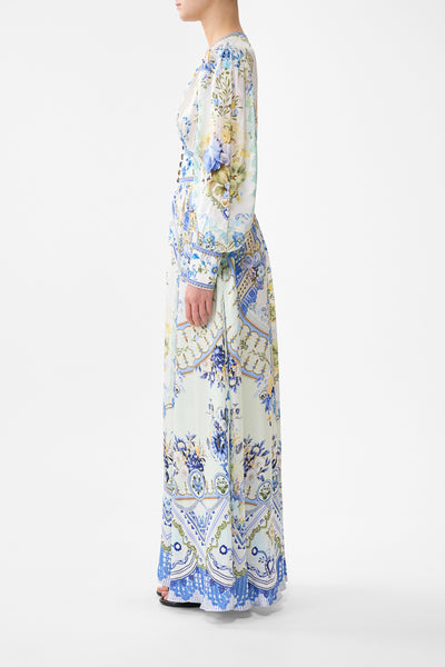 My Homespun Heart Shaped Waistband Dress With Gathered Sleeves