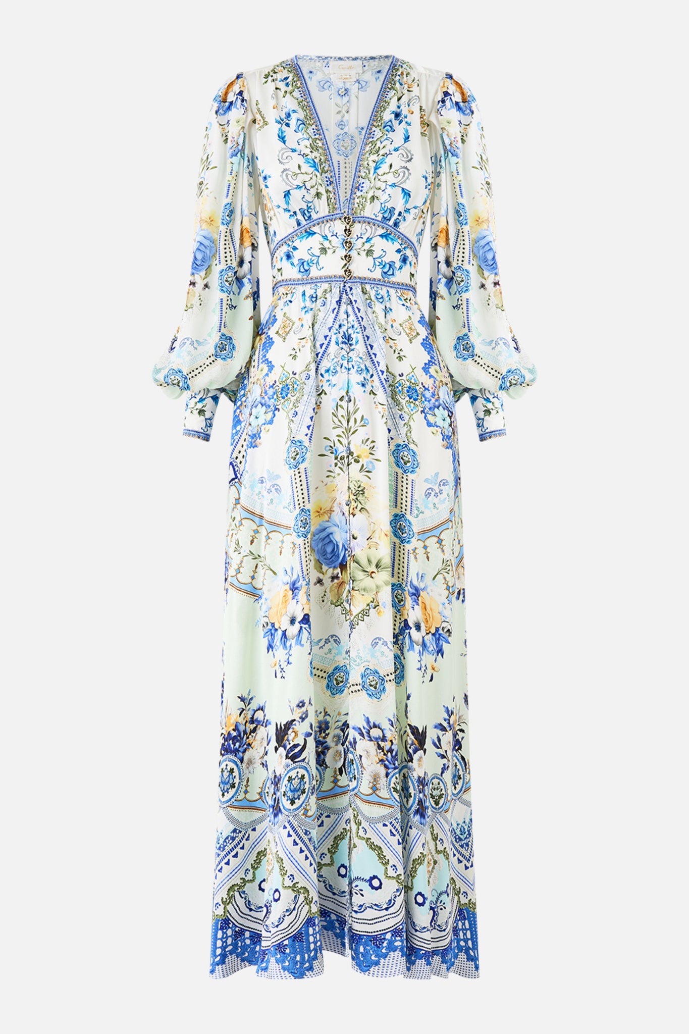 My Homespun Heart Shaped Waistband Dress With Gathered Sleeves