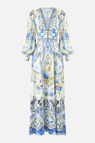 My Homespun Heart Shaped Waistband Dress With Gathered Sleeves