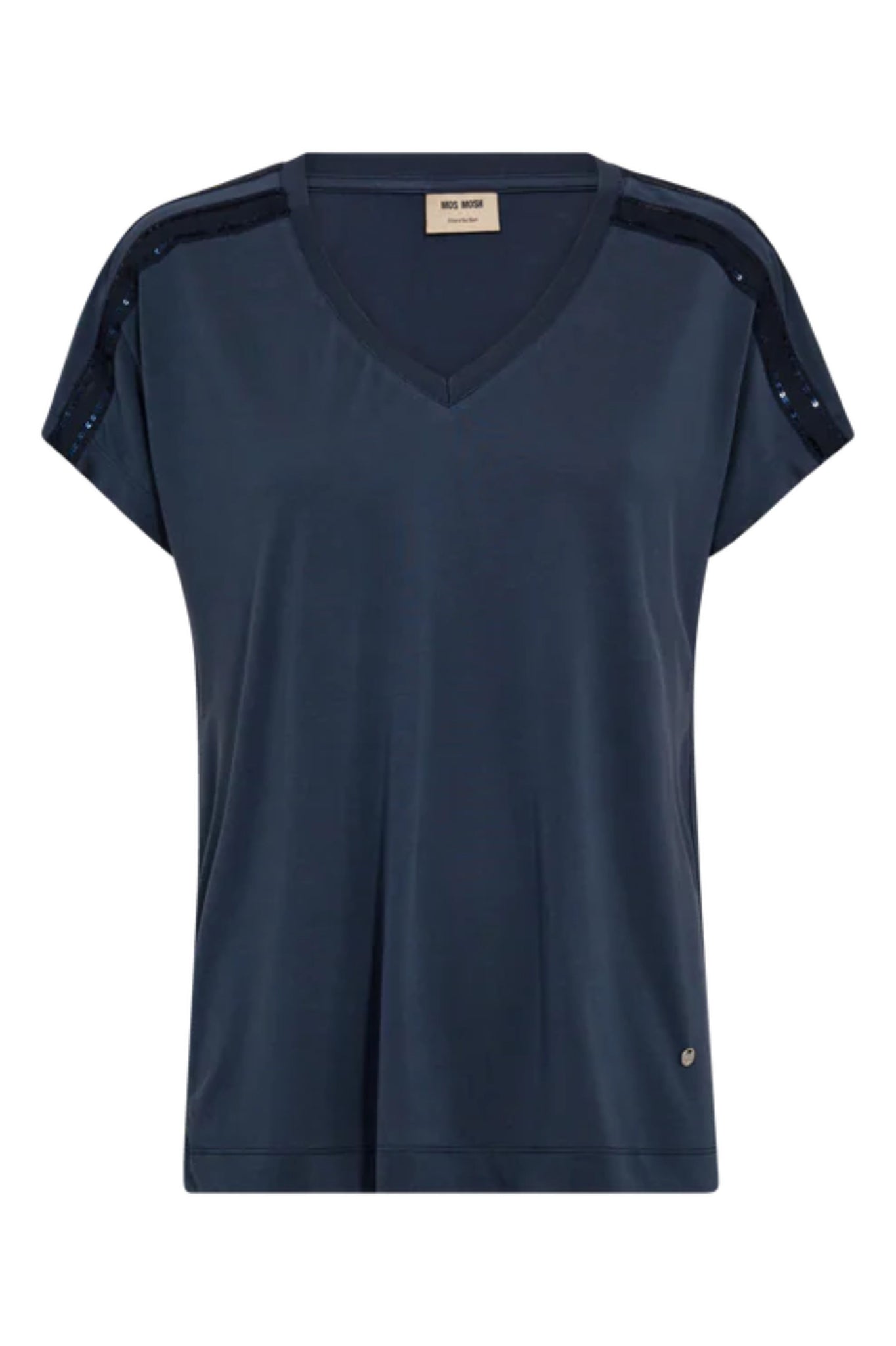 Narelle V-Neck Sequin Tee- Spellbound