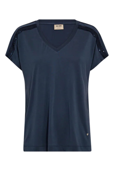 Narelle V-Neck Sequin Tee- Spellbound