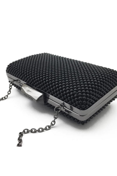 Natasha Ball Mesh Clutch - Black