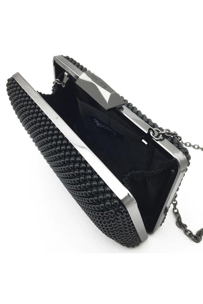 Natasha Ball Mesh Clutch - Black