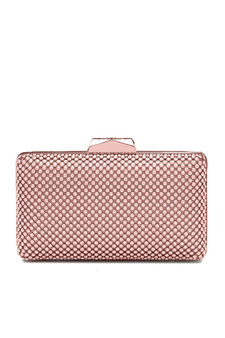 Natasha Ball Mesh Clutch - Rose Gold