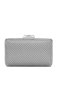 Natasha Ball Mesh Clutch - Silver