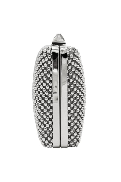 Natasha Ball Mesh Clutch - Silver