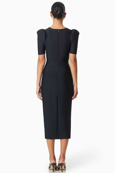 Neoma Ponti Midi Dress - Black