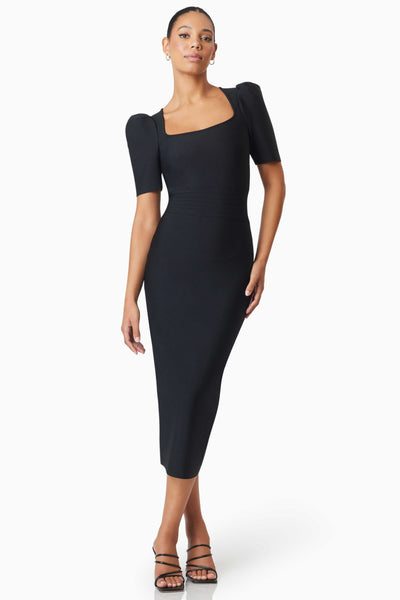 Neoma Ponti Midi Dress - Black