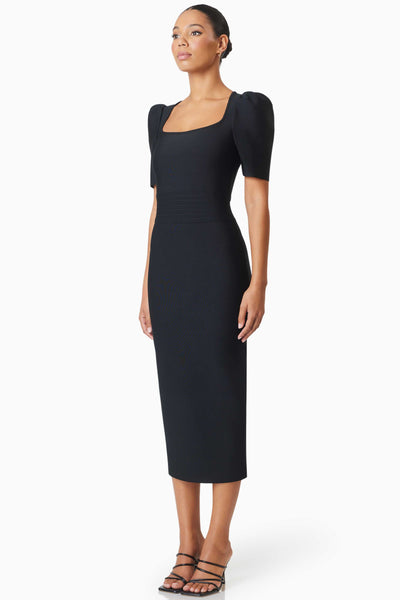 Neoma Ponti Midi Dress - Black