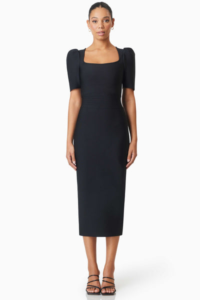 Neoma Ponti Midi Dress - Black