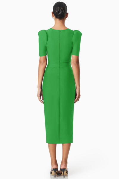 Neoma Ponti Midi Dress - Green