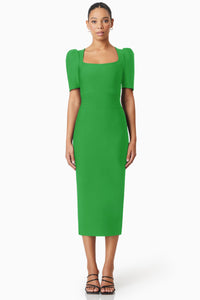 Neoma Ponti Midi Dress - Green