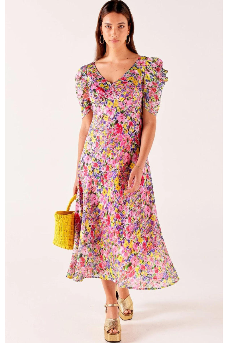 SACHA DRAKE STOCKISTS New Blooms Midi Dress - Pink Multi Floral – Smoke ...