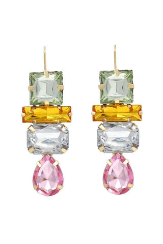 Nora Crystal Drop Event Earrings - Multi