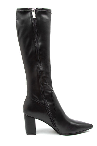 Norass Stretch Knee High Boots - Black