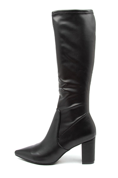 Norass Stretch Knee High Boots - Black