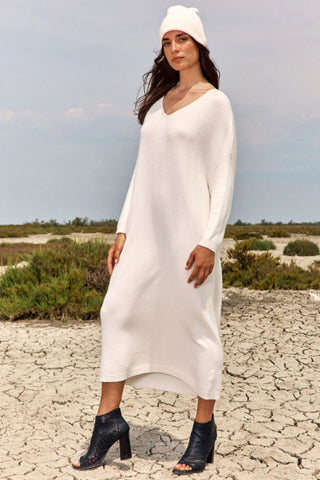 Noune Loose Knit Dress - Ecru