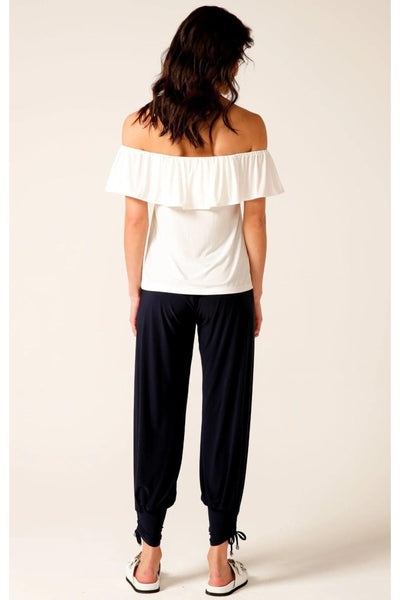 Off Shoulder Frill Top - Ivory