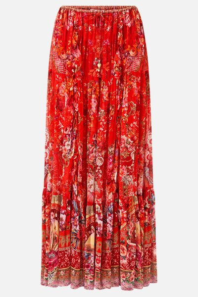 Ole Ole Tiered Skirt With Ruffle Detail