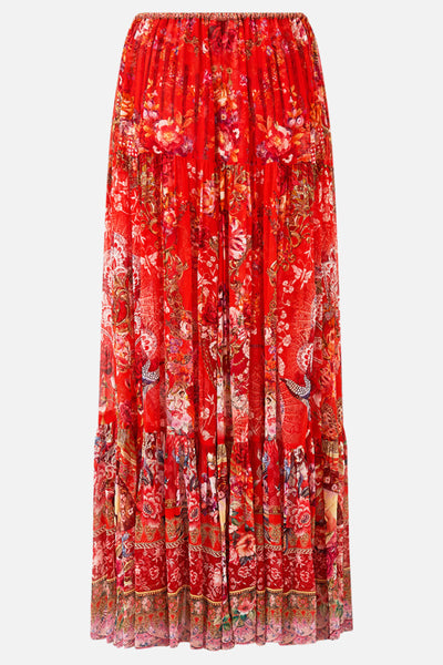 Ole Ole Tiered Skirt With Ruffle Detail