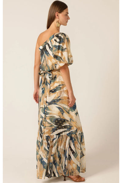 Oliviera Maxi Dress - Navy Sand Gold