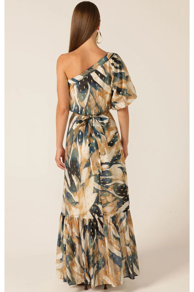 Oliviera Maxi Dress - Navy Sand Gold