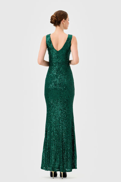 Paislee Sequin Maxi - Emerald