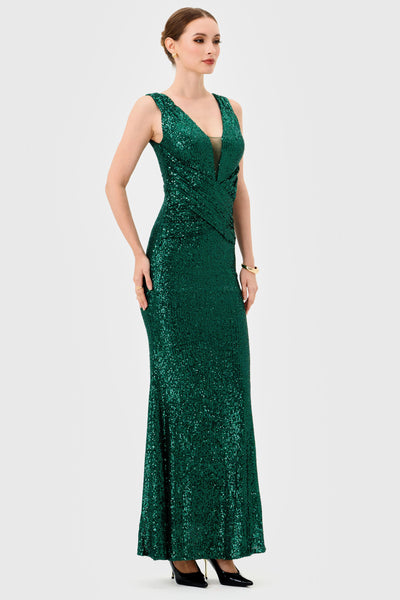 Paislee Sequin Maxi - Emerald