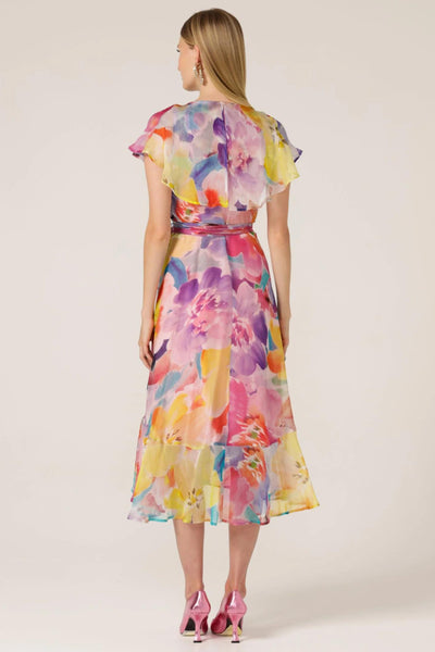 Pajaritos Silk Wrap Dress - Multi Floral