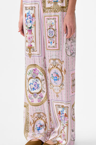 Button Front Lounge Pant - Palatial Pastels