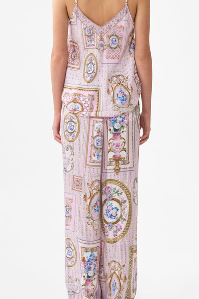 Button Front Lounge Pant - Palatial Pastels