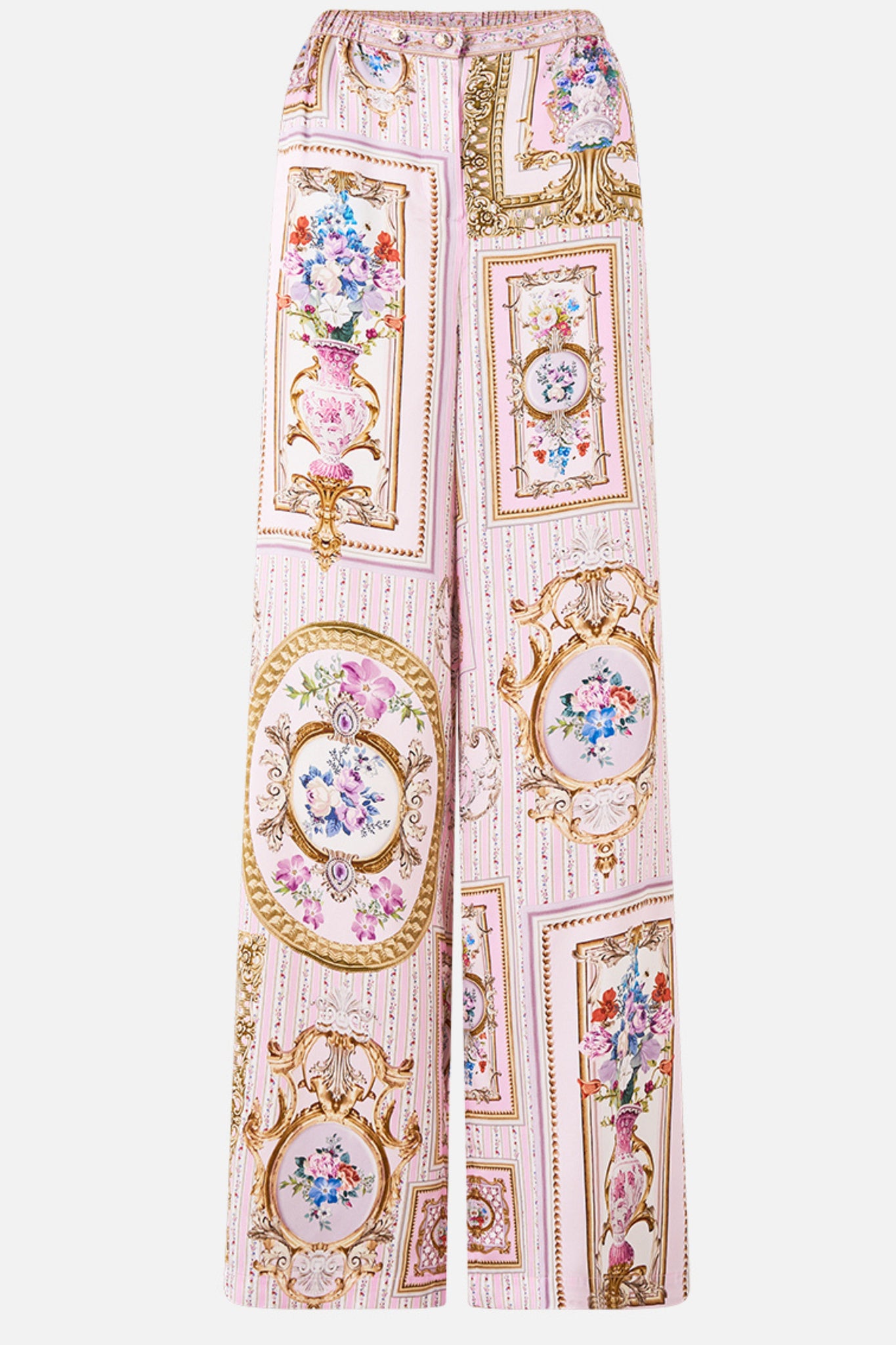 Button Front Lounge Pant - Palatial Pastels