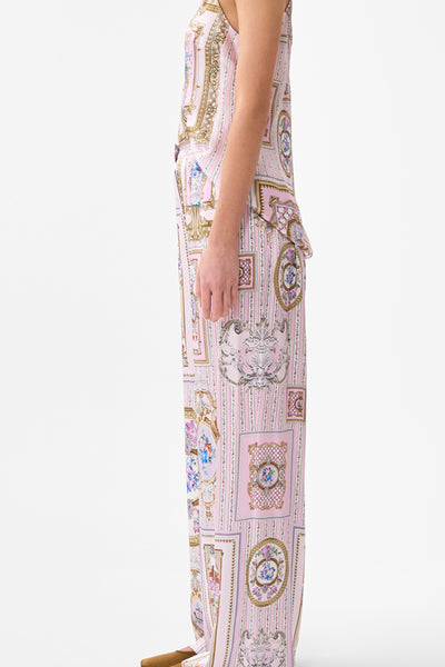 Button Front Lounge Pant - Palatial Pastels