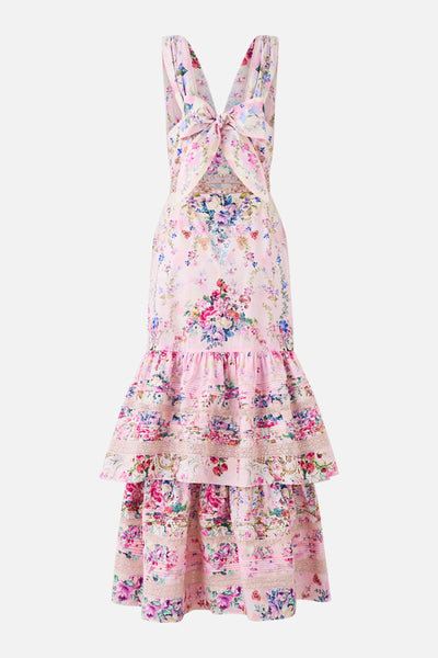 Palatial Pastels Two Tiered Gathered Ruffle Dress