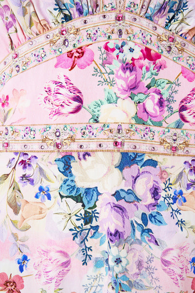 Palatial Pastels Two Tiered Gathered Ruffle Dress