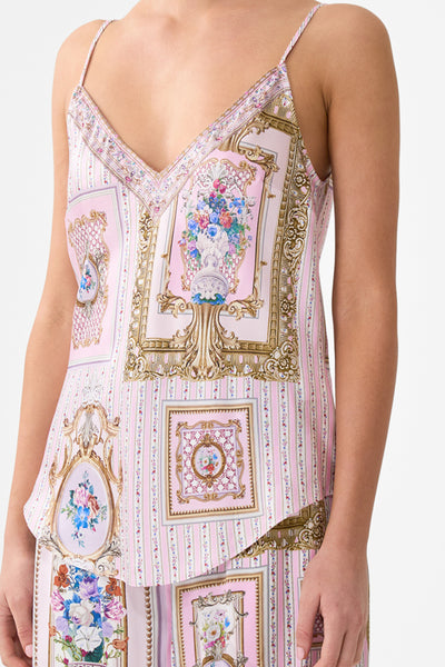 V-Neck Bias Cami - Palatial Pastels