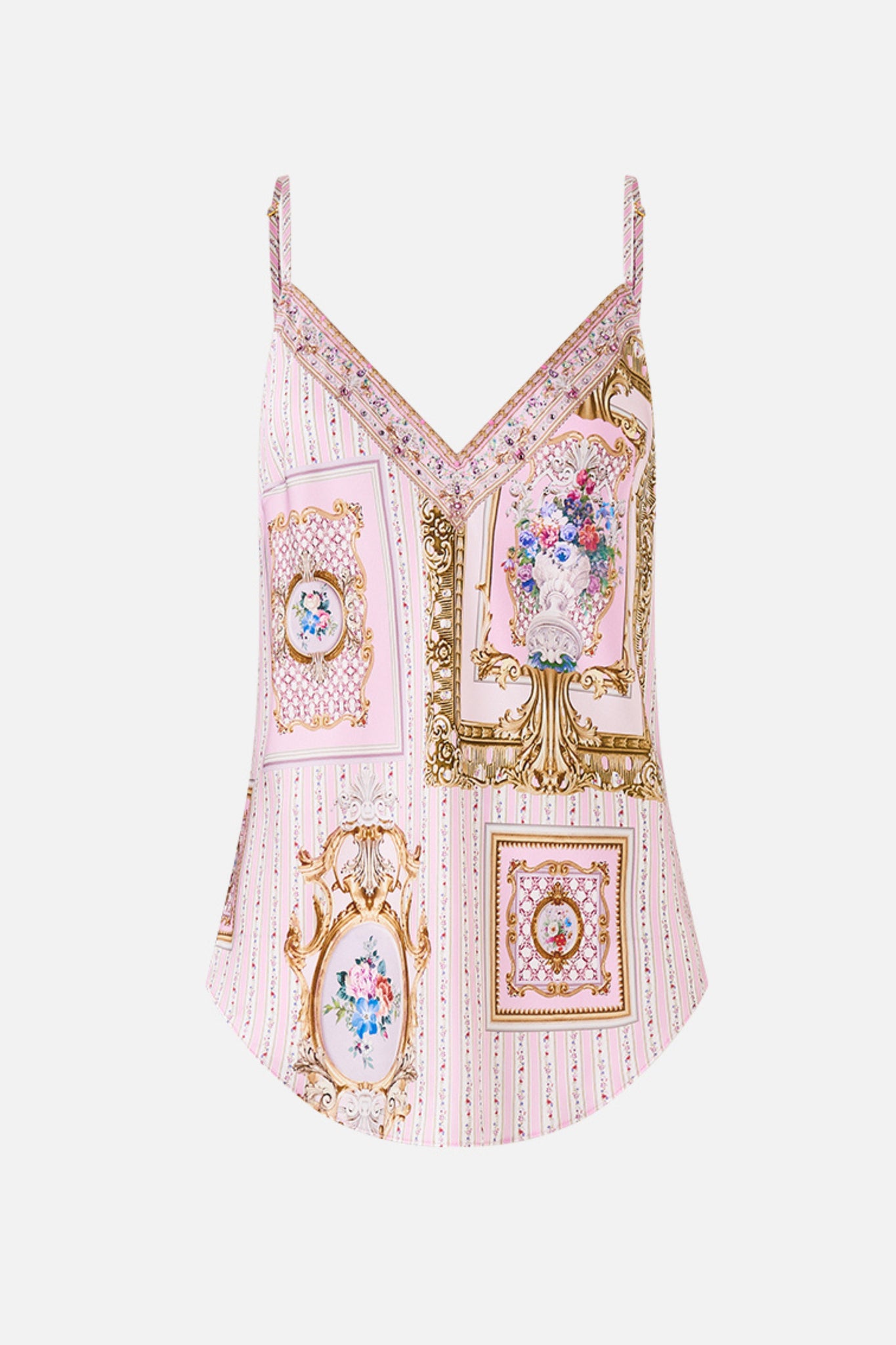 V-Neck Bias Cami - Palatial Pastels