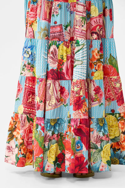 Papers and Curious Capers Jersey Spliced Tiered Skirt