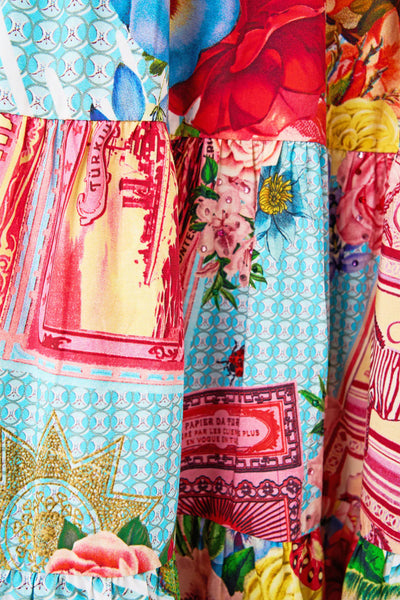 Papers and Curious Capers Jersey Spliced Tiered Skirt