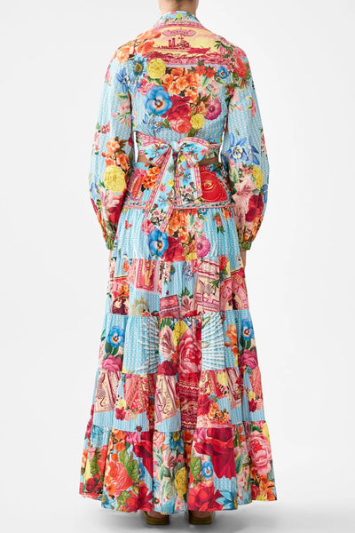 Papers and Curious Capers Jersey Spliced Tiered Skirt