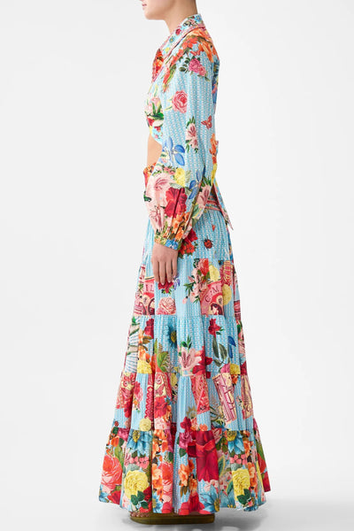 Papers and Curious Capers Jersey Spliced Tiered Skirt