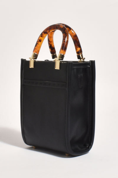 Penelope Resin Handle Mini Bag - Black