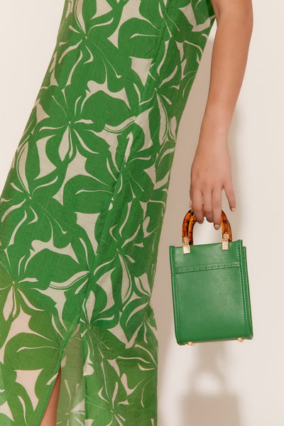 Penelope Resin Handle Mini Bag - Green