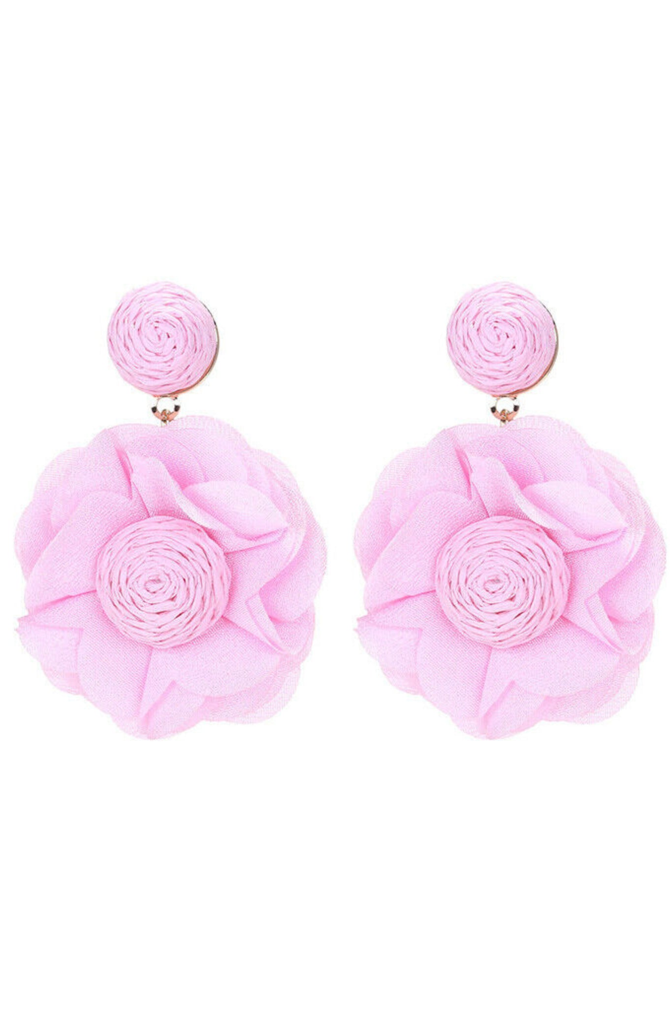 Petal Flower Earrings - Pink