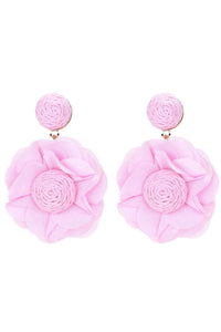 Petal Flower Earrings - Pink