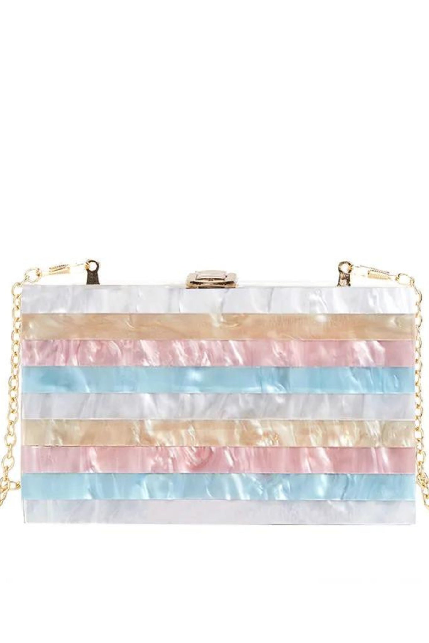 Phoebe Acrylic Resin Clutch - Pastel